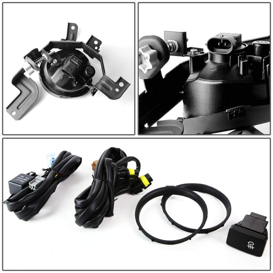 【並行輸入品】ホンダ CR V ドライビングバンパー フォグライト+バルブ+スイッチ (スモークレンズ)   第3世代 RE K24Z Auto_9