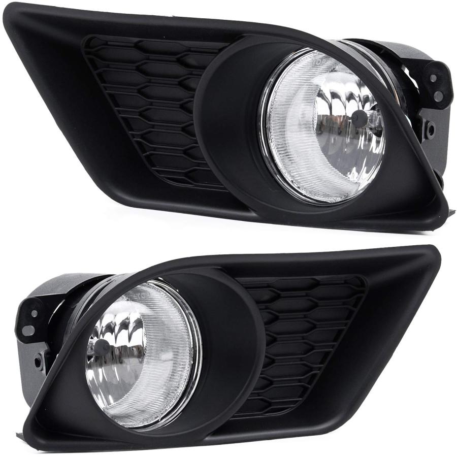 【並行輸入品】RP Remarkable Power、フォグライト 2011 2014 充電器用 クリアレンズ付き ブラックベゼルとスイッチ\u0026配の画像