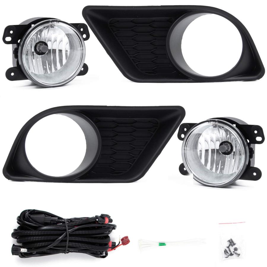 【並行輸入品】RP Remarkable Power、フォグライト 2011 2014 充電器用 クリアレンズ付き ブラックベゼルとスイッチ\u0026配の画像