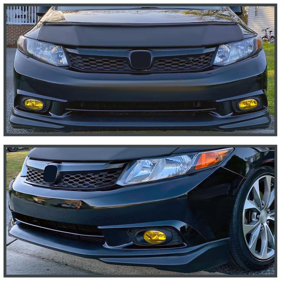 【並行輸入品】Spec D Tuning LF CV124AMOEM HZ ホンダ シビック 4dr セダン イエローバンパーフォグライト+スイの画像