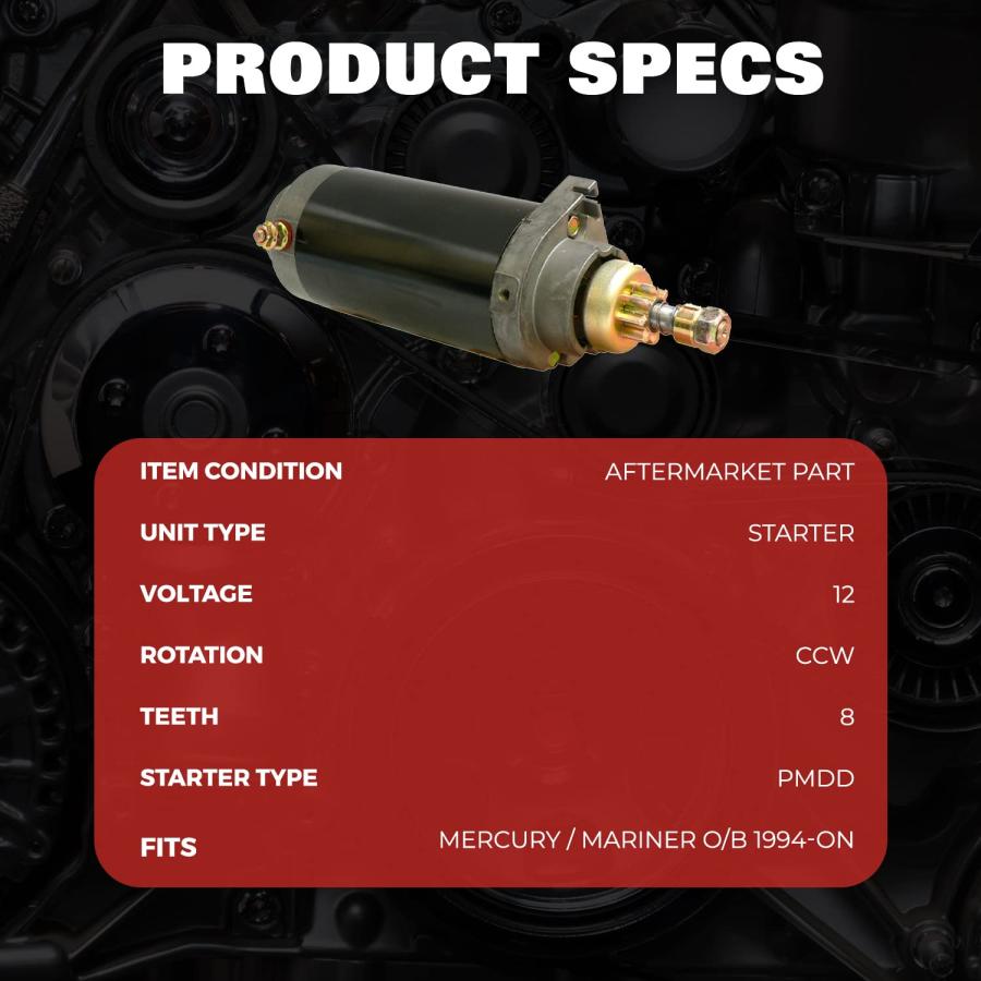 【並行輸入品】DB Electrical SAB0079 New Starter For Mercury Mariner Outboard 75_8