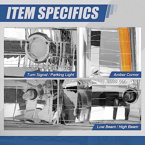 【並行輸入品】Auto Dynasty Headlights Assembly Compatible with 1994 1998 Chevy_7