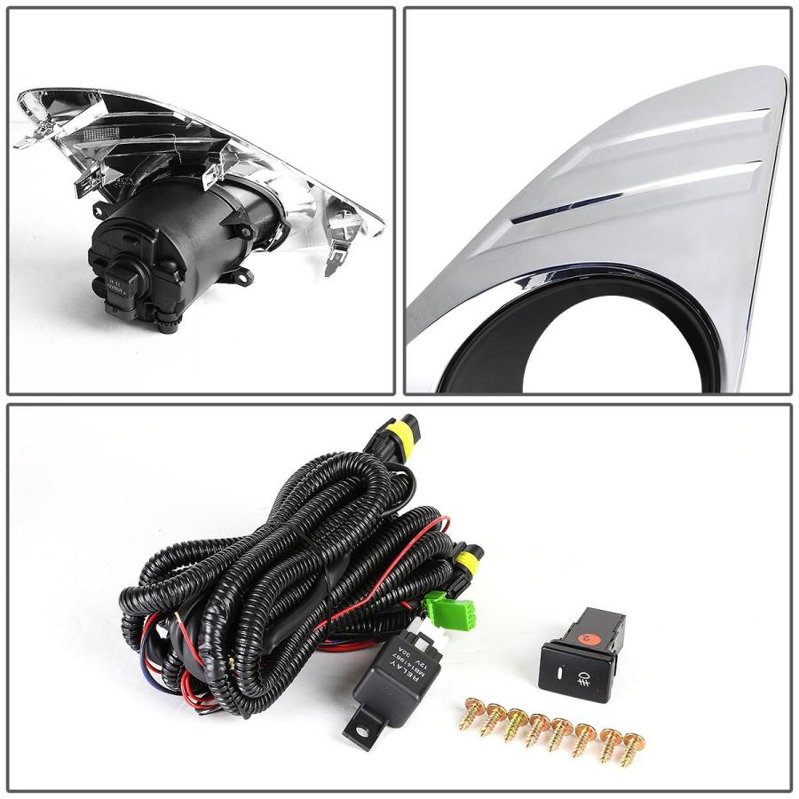 【並行輸入品】Camry XV50 バンパードライビングフォグライト ベゼル\u0026スイッチ付き (スモークレンズ) Auto Dynasty Comの画像