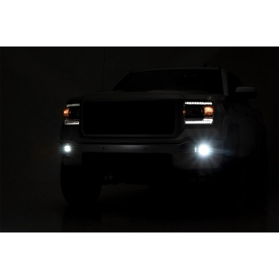 【並行輸入品】Rough Country ブラックシリーズ LEDフォグライトキット 14 15 GMC Sierra 1500 70689_6
