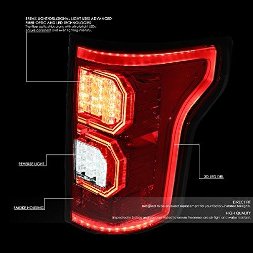 【並行輸入品】DNA Motoring TL LED 3D F150 15 SR 3D LED テールライト [15 17フォードF 150用]の画像