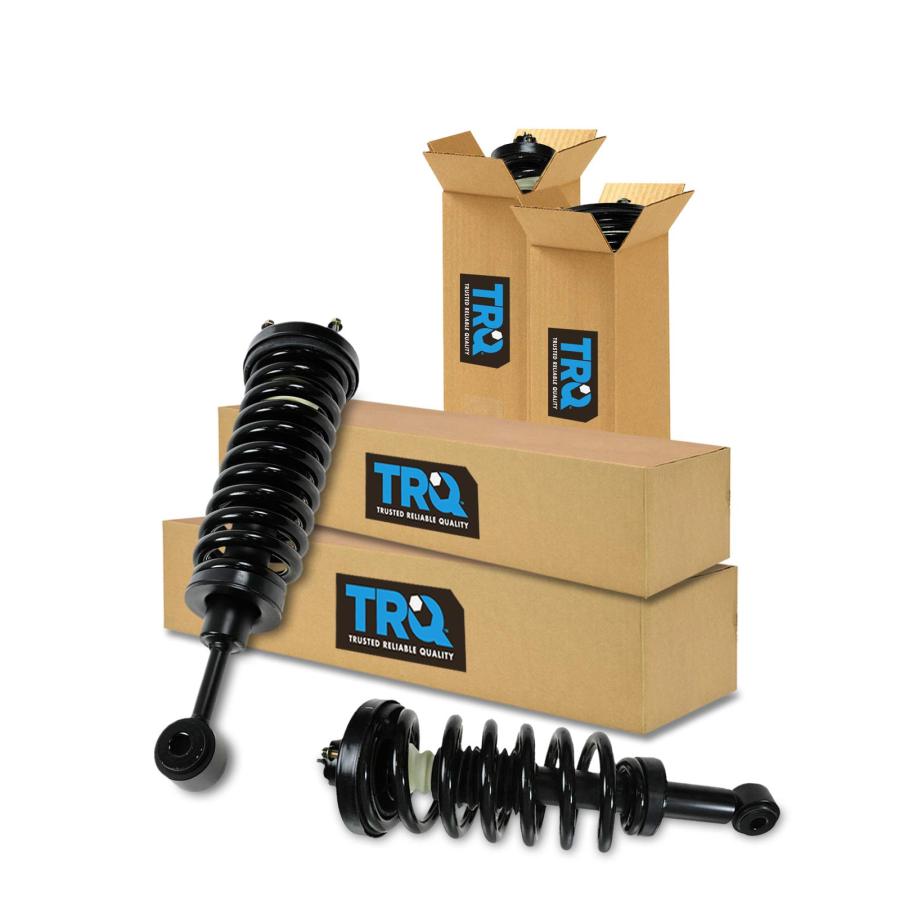 【並行輸入品】TRQ フロント リア コンプリート ショック \u0026 スプリング ストラット マウント セット 4 キット フォード エクスペディシの画像