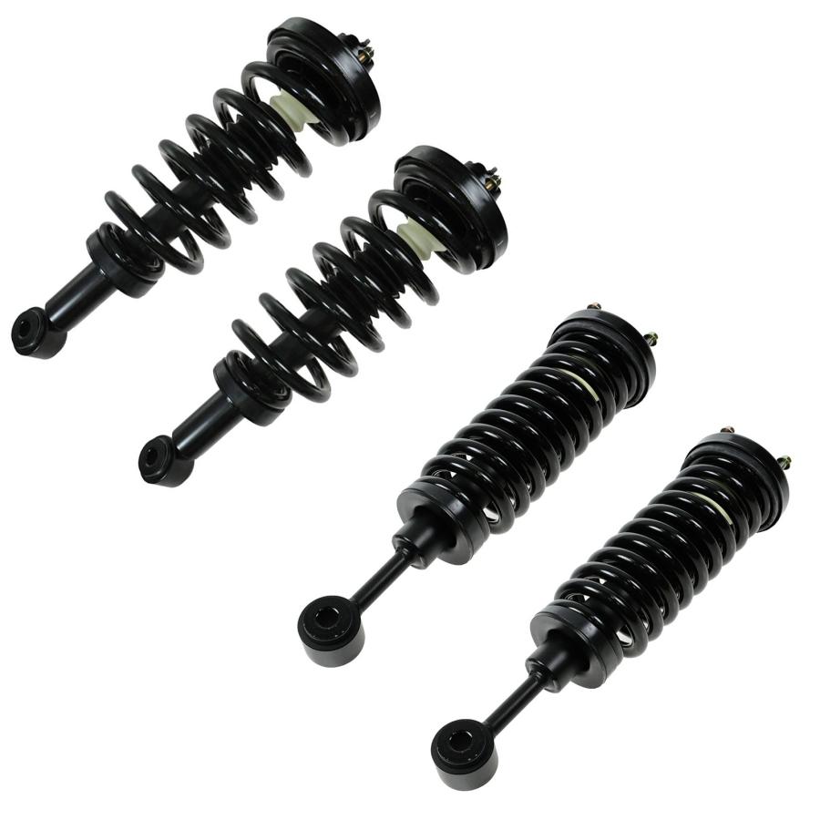 【並行輸入品】TRQ フロント リア コンプリート ショック \u0026 スプリング ストラット マウント セット 4 キット フォード エクスペディシの画像