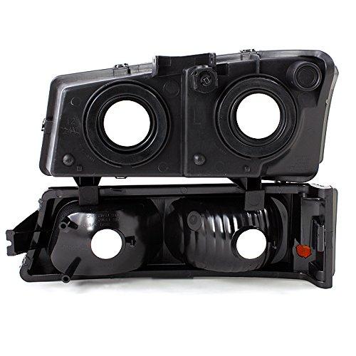 【並行輸入品】2003 2006 シボレー シルバラード 1500 2500 3500 スモークヘッドライト+バンパーランプ+ブラックスモークL_4