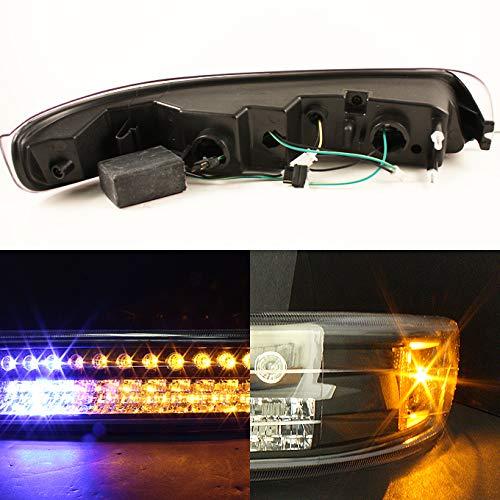 【並行輸入品】シボレー シルバラード サバーバン タホ用 ブラックベゼル アンバー LED フロントバンパー シグナルライト ランプアセンブリの画像