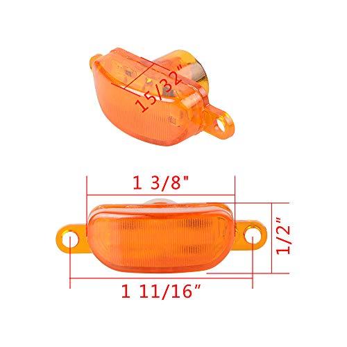 【並行輸入品】アンバーLEDバンパーフロントランニングランプフレア 3個 3x Amber LED Bumper Front Running Lの画像