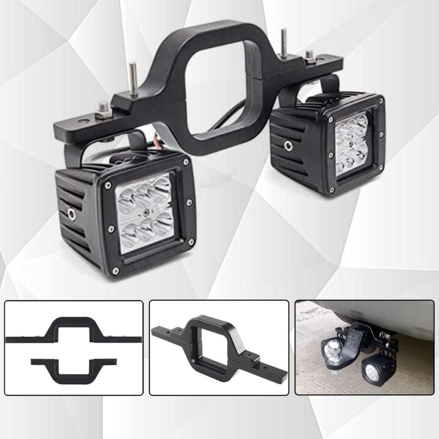 【並行輸入品】3インチLEDポッドワークライト1ペア トレーラー トラック SUV RV スポットライト用 Towing Hitch Mount