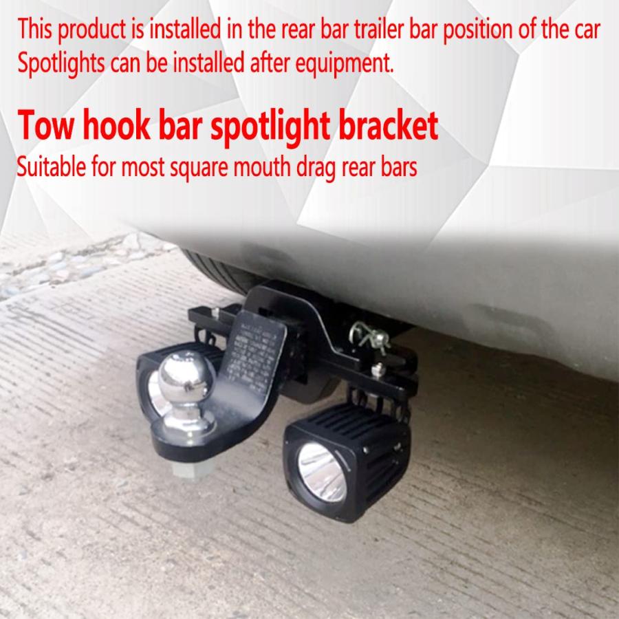 【並行輸入品】3インチLEDポッドワークライト1ペア トレーラー トラック SUV RV スポットライト用 Towing Hitch Mount