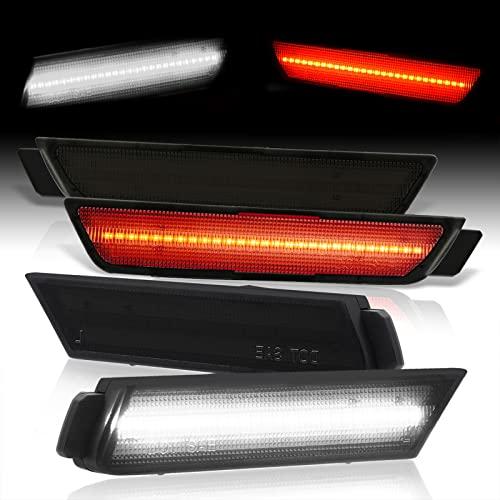 【並行輸入品】AJP Distributors Front White \u0026 Rear Red LED Smoked Side Marker Rの画像