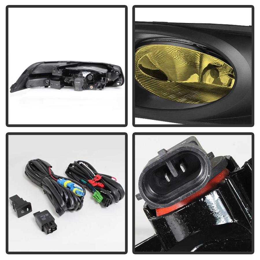 【並行輸入品】ACANII   For 2012 2013 Honda Civic 2Dr Coupe Yellow Bumper Fog Lの画像