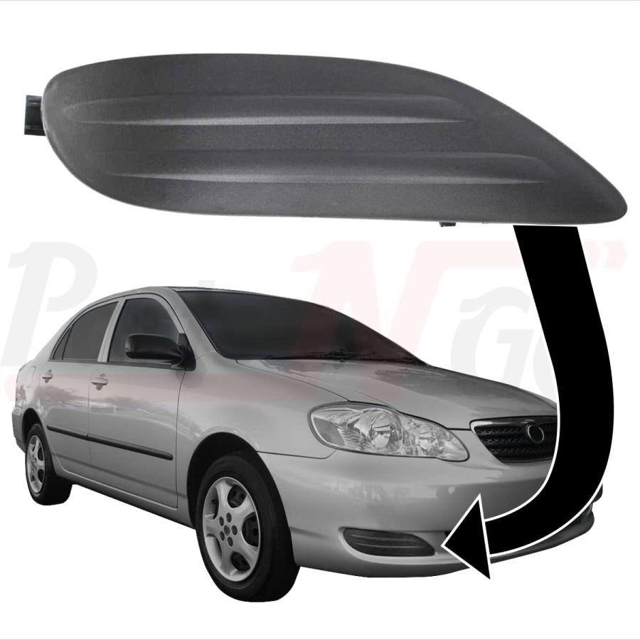 【並行輸入品】Parts N Go フォグライトカバーセット 交換用 2005 2008 カローラフロントドライバー\u0026助手席側 左右 TO103の画像