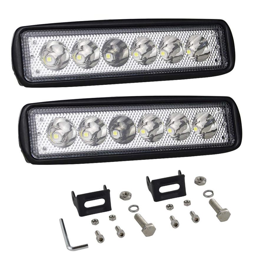 【並行輸入品】Willpower 10 Pieces 6 inch 18W LED Light Pods Spot Work Lights Fの画像