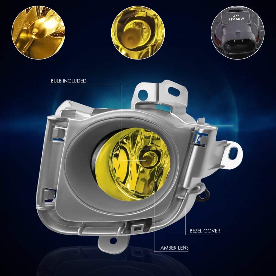 【並行輸入品】PM PERFORMOTOR Front Bumper Fog Lights+Bezel+Switch+Wiring Compa_6
