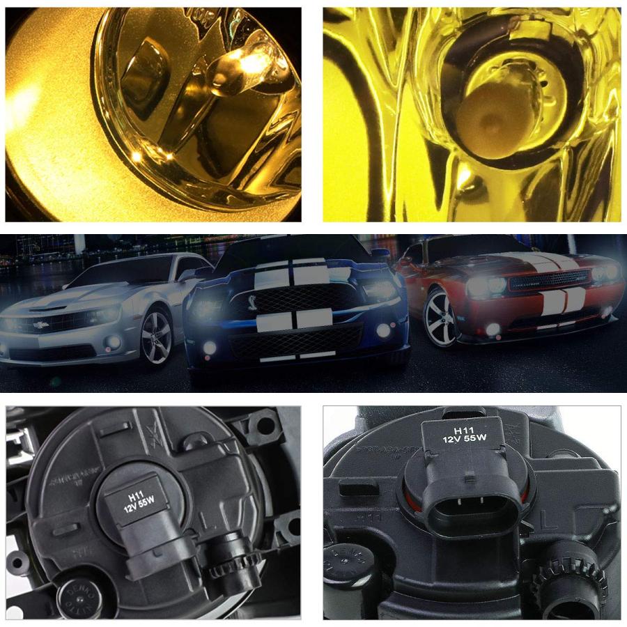 【並行輸入品】PM PERFORMOTOR Front Bumper Fog Lights+Bezel+Switch+Wiring Compa_9