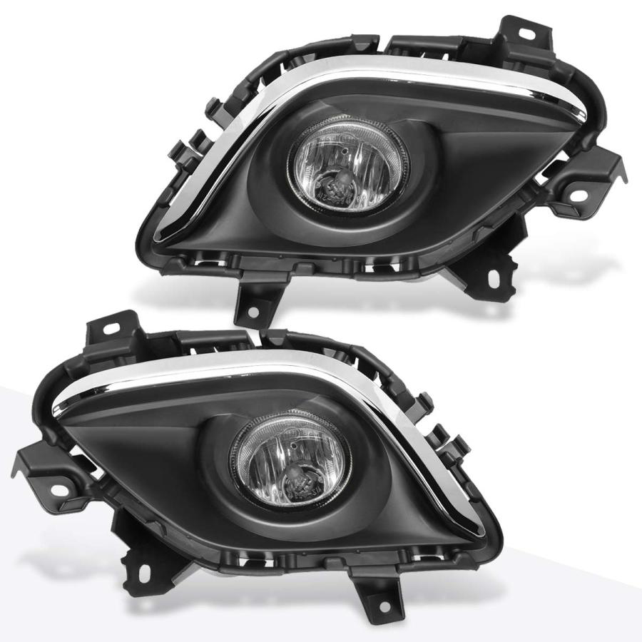 【並行輸入品】Front Bumper Fog Lights+Chrome Bezel+Switch Compatible with 14 1の画像