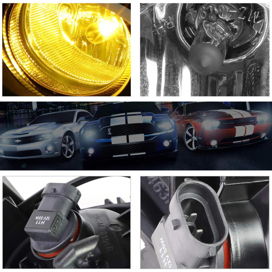 【並行輸入品】Front Bumper Fog Lights+Chrome Bezel+Switch Compatible with 14 1の画像