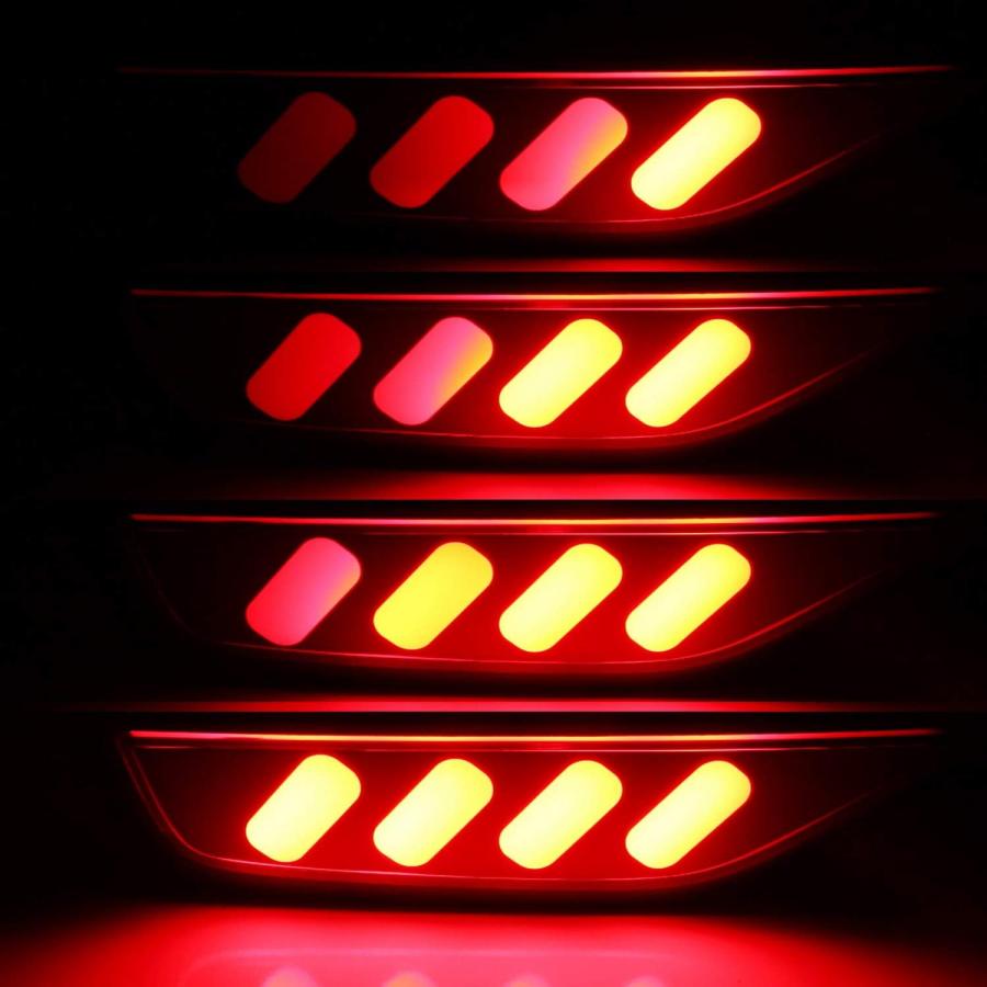 【並行輸入品】iJDMTOY Red Lens Full LED Bumper Reflector Lights Compatible Witの画像