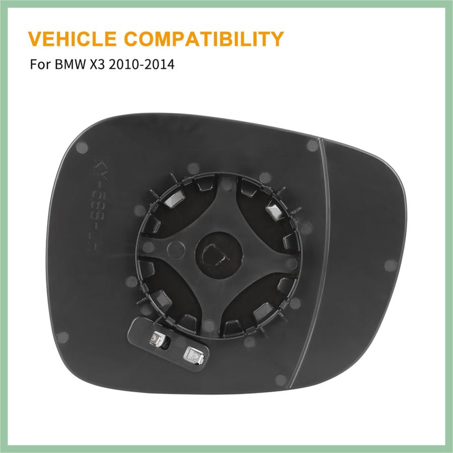 X AUTOHAUX Wide Angle Mirror Glass Heated with Backing Plate Dri 並行輸入品