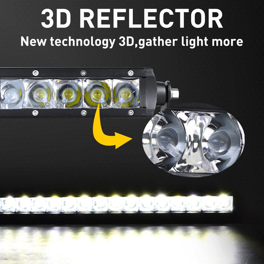 【並行輸入品】Willpower 20 inch 90W Spot Single Row 8100LM Off Road LED Fog &_9