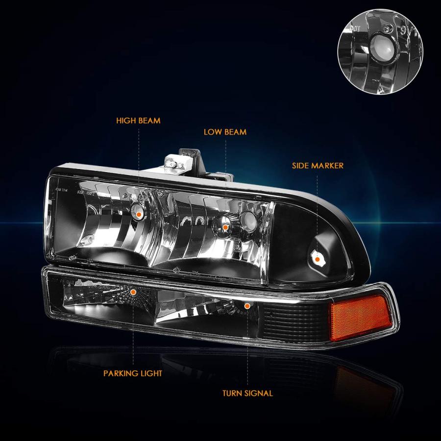 【並行輸入品】PM PERFORMOTOR [4Pcs Set] Bumper Lamps+Headlights Assembly Compaの画像