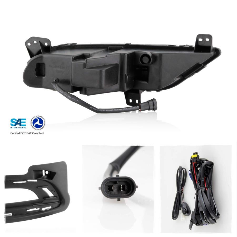 【並行輸入品】AKKON   2015 2020 クライスラー 300 フルLED クローム フォグライト バンパー ドライビングランプ ペアの画像