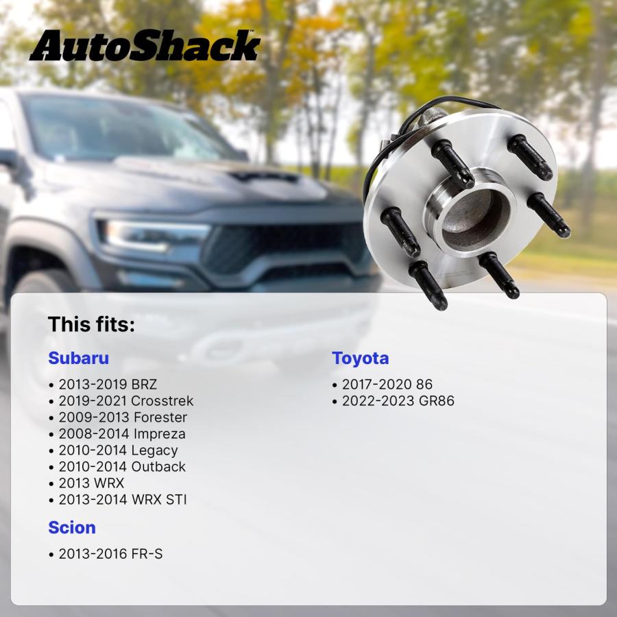 並行輸入品】AutoShack Rear Wheel Hub Bearing Pair of 2 Driver and