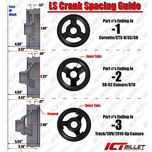 ICT ビレットLSベルトテンショナーキット   ローマウント助手席側 LSシボレートラックとカマロ SS LS3バランサー LQ 並行輸入品