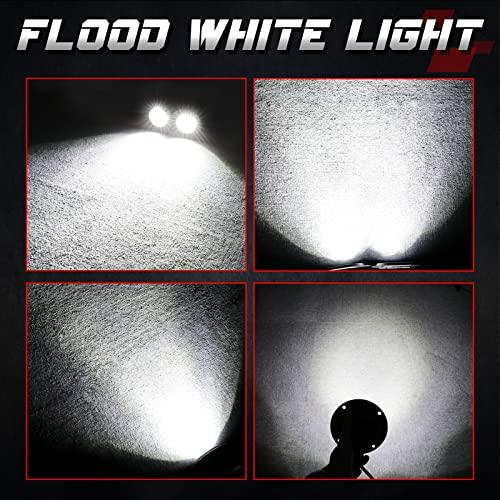 【並行輸入品】OFFROADTOWN フラッシュマウント LED ポッド 5インチ 2個 90W ラウンド LED オフロードライト ドライビン