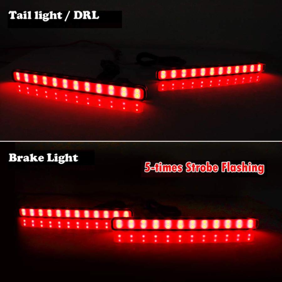 【並行輸入品】Adiil レッドレンズ LED リアバンパー リフレクター テールフォグライト 2009 2014 アキュラ TSX (ユーロアの画像