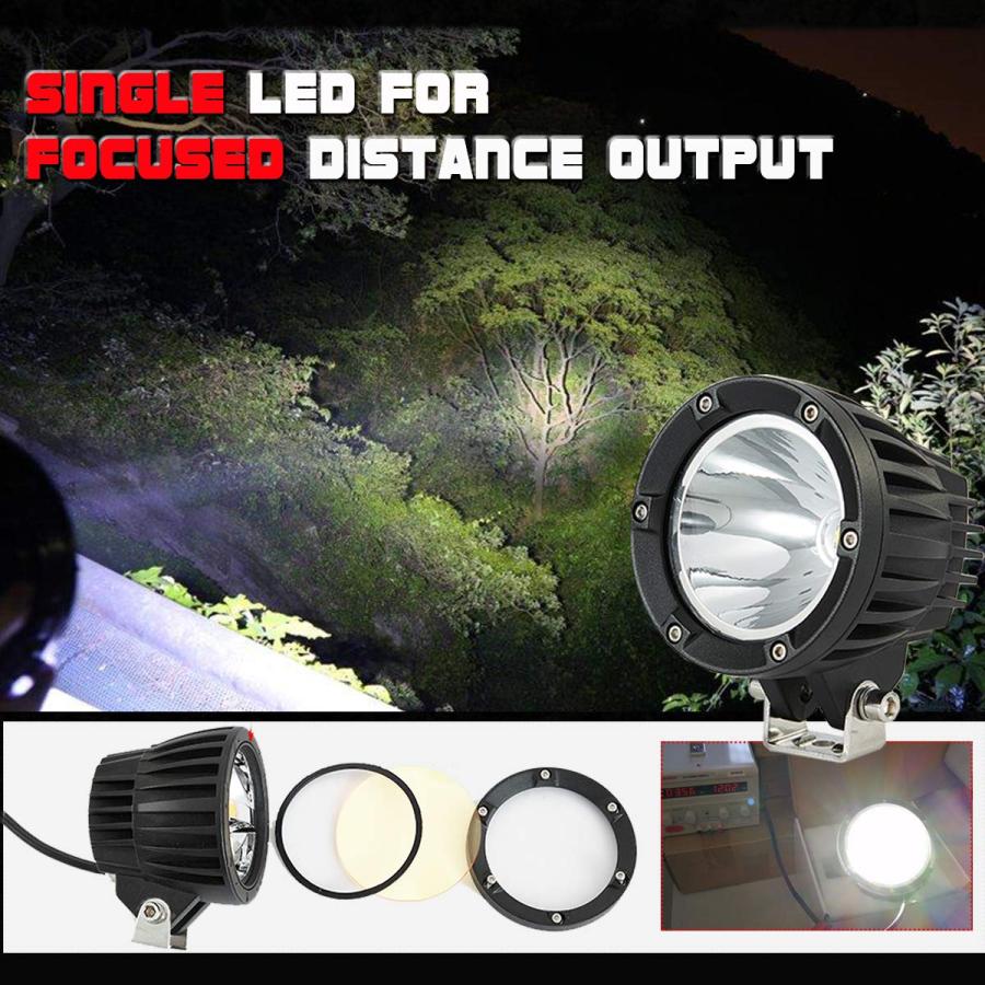 【並行輸入品】Chelhead 2 Pack 50W Led Cannon Driving Light 6500K White LED Spoの画像
