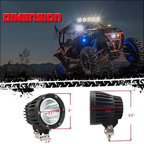 【並行輸入品】Chelhead 2 Pack 50W Led Cannon Driving Light 6500K White LED Spoの画像