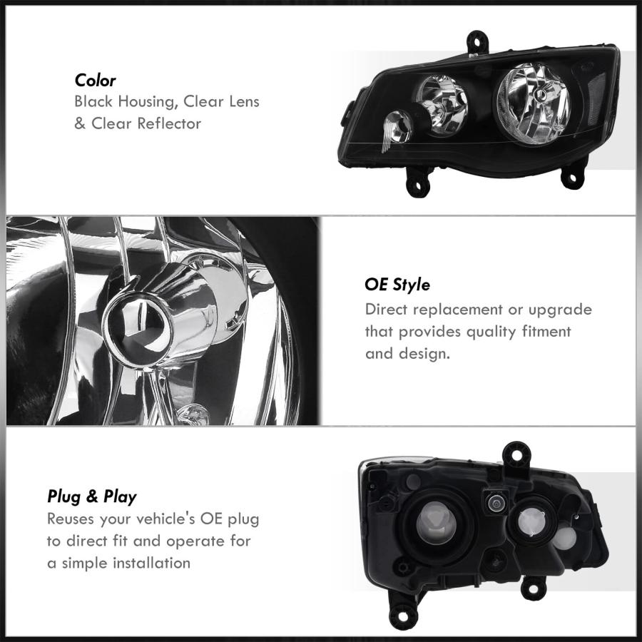 【並行輸入品】AJP ディストリビューター ハロゲン ヘッドライト ヘッドライト バンパー 運転信号ランプ アセンブリ ペアセット 左 + 右の画像