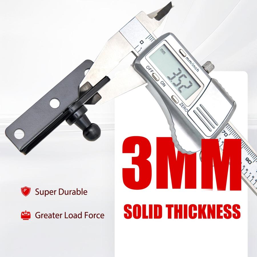 【並行輸入品】10mm ガススプリングリフトストラットブラケットボールスタッド ブラック リフトサポートプロペラ用マウントブラケット 4個パックの画像