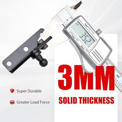 【並行輸入品】10mm ガススプリングリフトストラットブラケットボールスタッド ブラック リフトサポートプロペラ用マウントブラケット 4個パックの画像