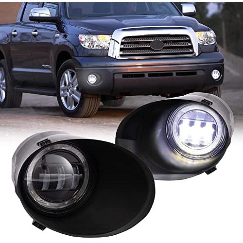 【並行輸入品】DRFG LEDフォグライト デイタイムランニングライト付き トヨタ タンドラ 2007 2008 2009 2010 2011の画像