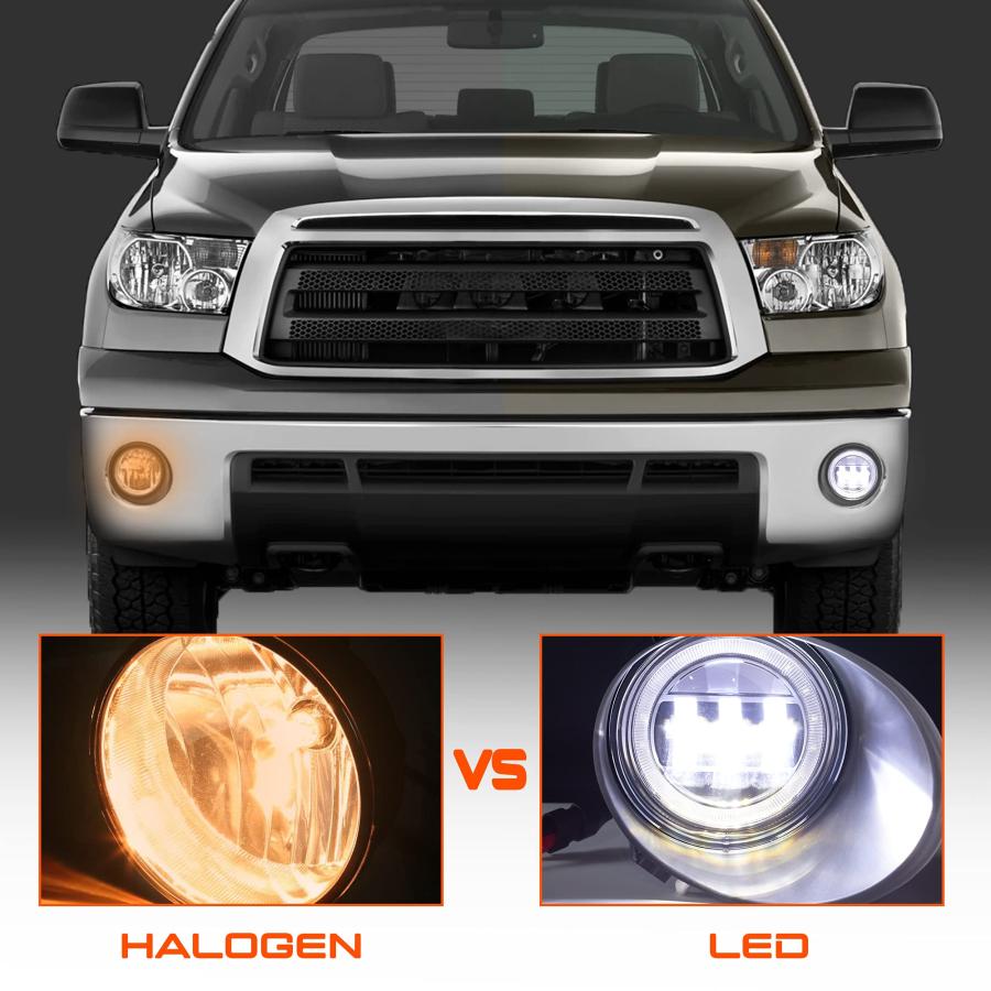 【並行輸入品】DRFG LEDフォグライト デイタイムランニングライト付き トヨタ タンドラ 2007 2008 2009 2010 2011の画像