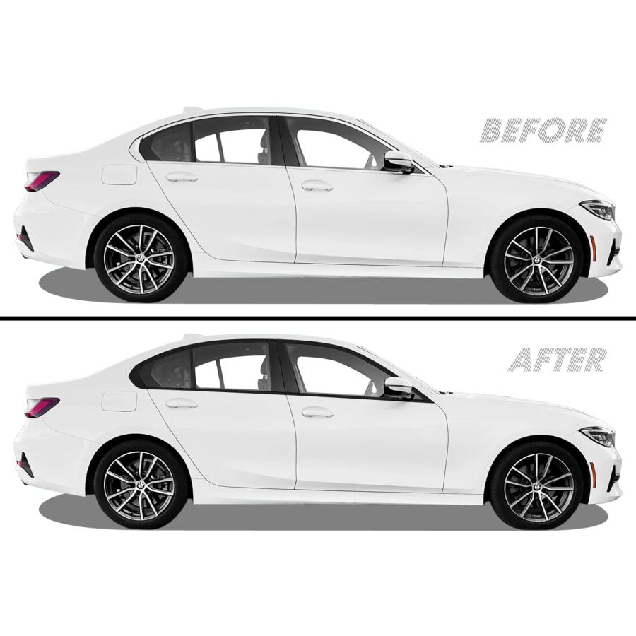 【並行輸入品】SlickMod, Chrome Delete Blackout Vinyl Overlay for 2019 2021 BMW