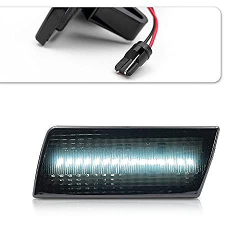 【並行輸入品】クライスラー300 2005 2014フロントバンパーサイドマーカーランプ運転ランニングライトスモークレンズ用ホワイトフルLEDサの画像