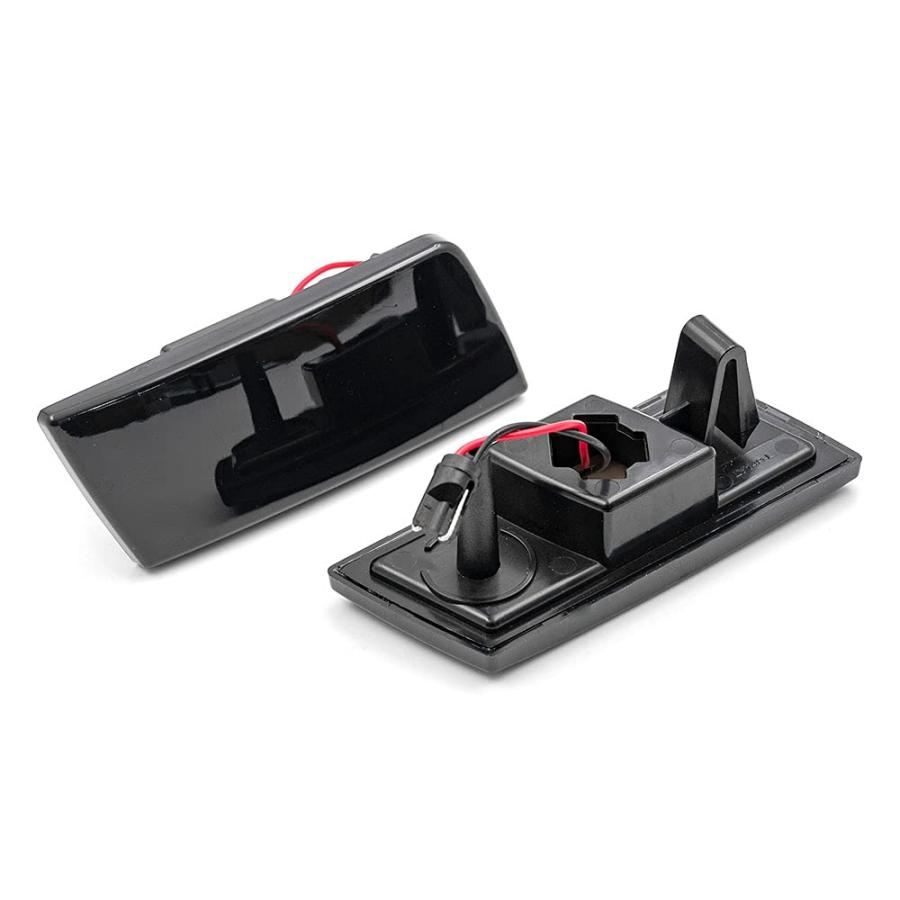 【並行輸入品】クライスラー300 2005 2014フロントバンパーサイドマーカーランプ運転ランニングライトスモークレンズ用ホワイトフルLEDサの画像