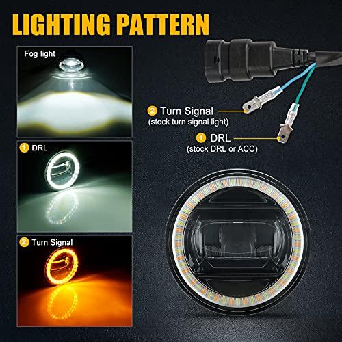 【並行輸入品】SUPAREE LEDフォグライトアセンブリ ヘイローリング付き ホワイト DRL/イエロー ウインカー タコマ 2005 201_3