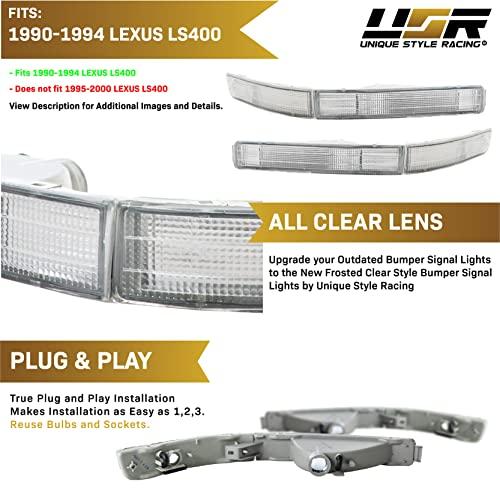 【並行輸入品】USR 90 94 LS400 Turn Signal Lights   JDM Style All Clear Lens Frの画像