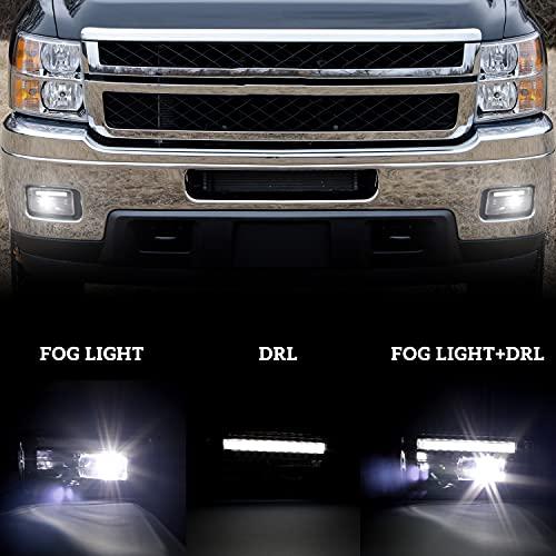 【並行輸入品】KEWISAUTO LEDフォグランプ DRL付き シボレーシルバラード1500 2500HD 3500HD 2007 2014_7