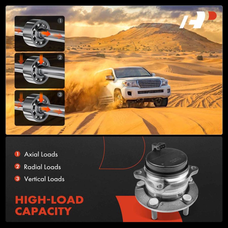 【並行輸入品】A Premium 2 x Rear Wheel Bearing and Hub Assembly with ABS & 5 L_9