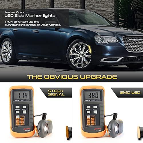 【並行輸入品】For 2015 2023 Chrysler 300 LD Clear Lens Amber LED Front Bumperの画像