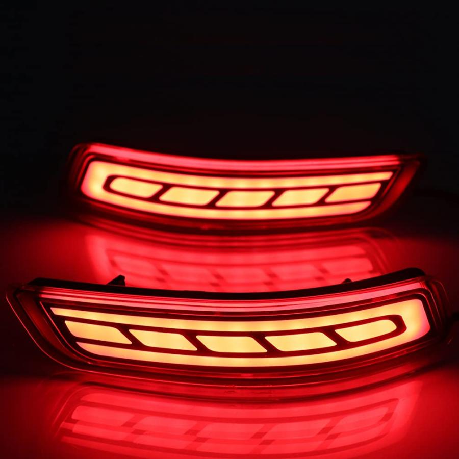 【並行輸入品】Red Led Rear Bumper Reflectors Tail Light Driving Brake Fog Lamp_6