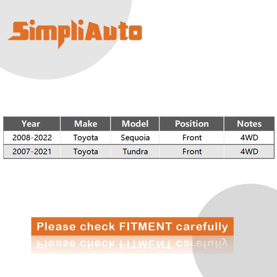【並行輸入品】SimpliAuto 950 002 Front Wheel Hub and Bearing Assembly Compatib